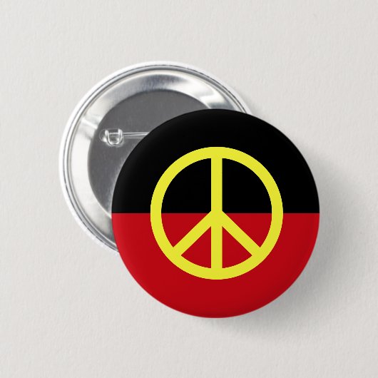 Vredessymbool Ronde Button 5,7 Cm (Voorkant /achterkant)