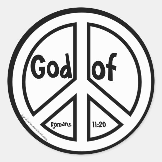 Vredessymbool Ronde Sticker (Voorkant)