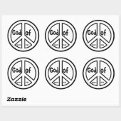 Vredessymbool Ronde Sticker (Vel)