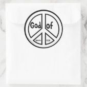 Vredessymbool Ronde Sticker (Tas)