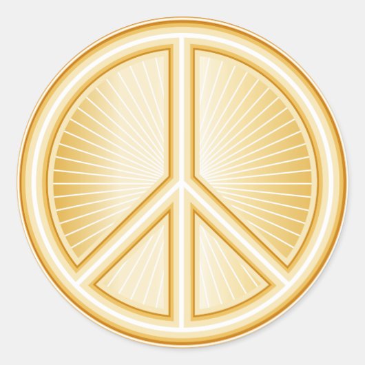 Vredessymbool Ronde Sticker (Voorkant)