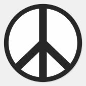 Vredessymbool Ronde Sticker (Voorkant)