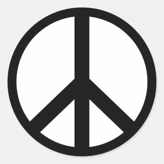 Vredessymbool Ronde Sticker (Voorkant)