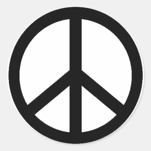 vredessymbool ronde sticker (Voorkant)