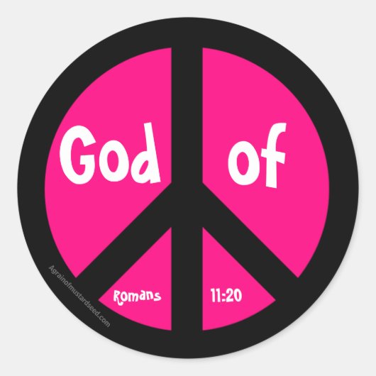 Vredessymbool Ronde Sticker (Voorkant)