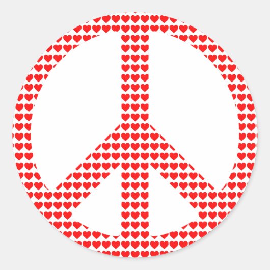 Vredessymbool Ronde Sticker (Voorkant)