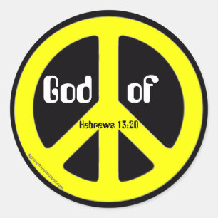 Vredessymbool Ronde Sticker