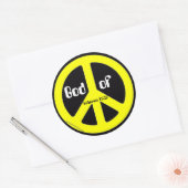 Vredessymbool Ronde Sticker (Envelop)