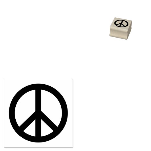 Vredessymbool Rubberstempel (Gestempeld)