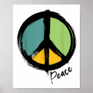 Vredessymbool Save the Earth zegt nee tegen vreedz Poster