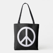 Vredessymbool schouder canvas tas in aangepaste kl (Achterkant)