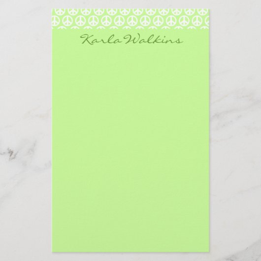 Vredessymbool Stationery Briefpapier (Voorkant)