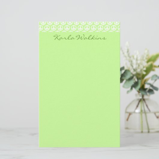 Vredessymbool Stationery Briefpapier (Staand voorkant)