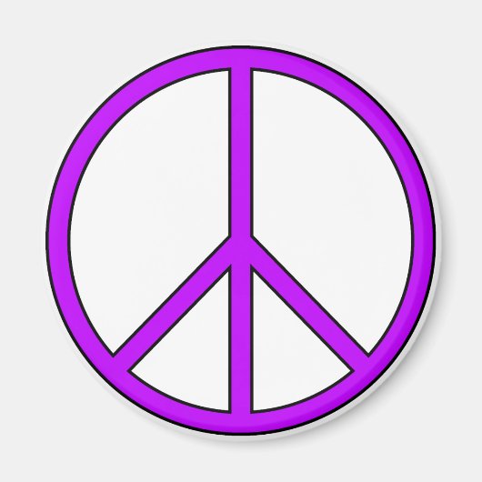 Vredessymbool teken Liefde Hippie Anti Oorlog Prot Magneet (Voorkant)