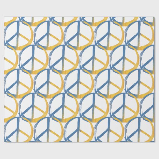 VREDESSYMBOOL Teken Oekraïense vlag Cadeaupapier (Vlak)