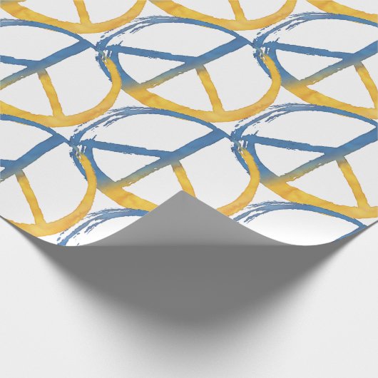 VREDESSYMBOOL Teken Oekraïense vlag Cadeaupapier (Hoek)