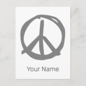 Vredessymbool  teken voor vreedzame hippie feestdagenkaart (Voorkant)