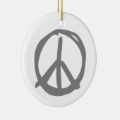 Vredessymbool  teken voor vreedzame hippie keramisch ornament (Rechts)
