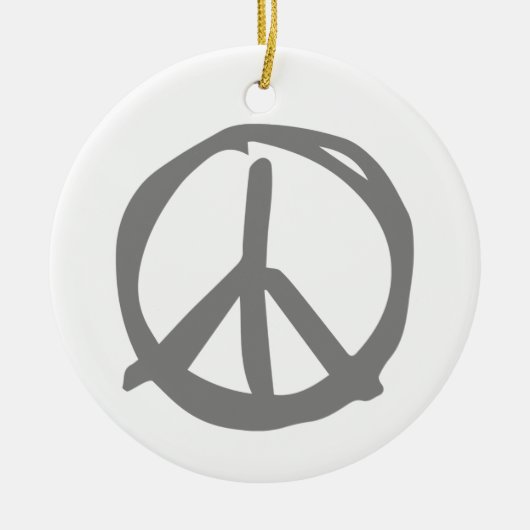 Vredessymbool  teken voor vreedzame hippie keramisch ornament (Voorkant)
