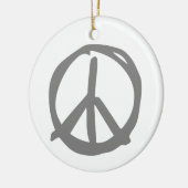 Vredessymbool  teken voor vreedzame hippie keramisch ornament (Links)