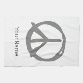 Vredessymbool  teken voor vreedzame hippie theedoek (Horizontaal)