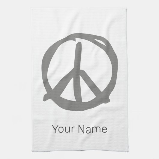 Vredessymbool  teken voor vreedzame hippie theedoek (Verticaal)