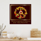Vredessymbool Thanksgiving Turkije Poster (Keuken)