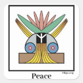Vredessymbool Vierkante Sticker (Voorkant)