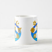 Vredessymbool voor alle wereldgodsdiensten koffiemok (Center)