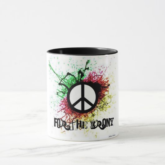 vredessymbool, voor de ironie mok (Midden)