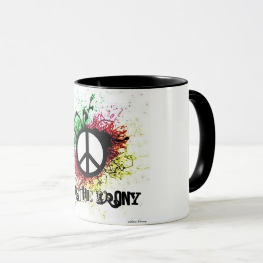 vredessymbool, voor de ironie mok (Voorkant rechts)