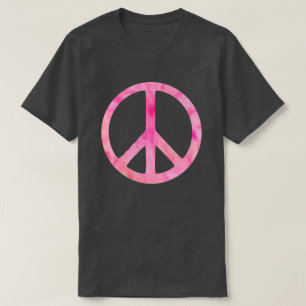 Vredessymbool voor roze kleuren t-shirt