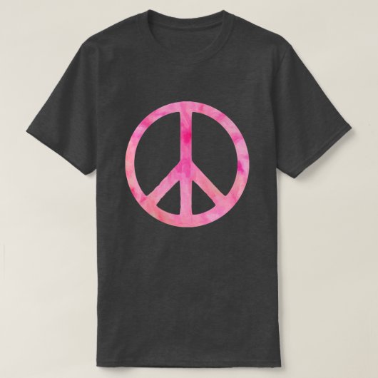 Vredessymbool voor roze kleuren t-shirt (Design voorkant)
