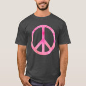 Vredessymbool voor roze kleuren t-shirt (Voorkant)
