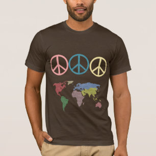 vredessymbool wereld t-shirt
