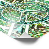 Vredessymbool, Yin Yang, boom van het leven in het Foto Afdruk (Hoek)