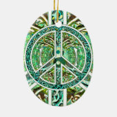 Vredessymbool, Yin Yang, boom van het leven in het Keramisch Ornament (Achterkant)