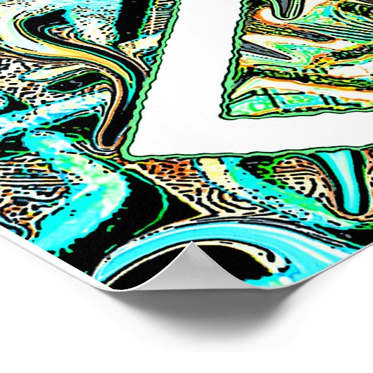 Vredessymbool, Yin Yang, boom van het leven in het Poster (Hoek)