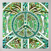 Vredessymbool, Yin Yang, boom van het leven in het Poster (Voorkant)