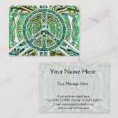 Vredessymbool, Yin Yang, boom van het leven in het Visitekaartje (Voorkant / Achterkant)