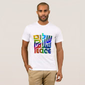 Vredestaal/3 talen t-shirt (Voorkant volledig)
