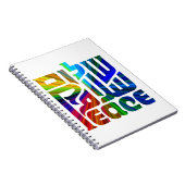 Vredestaal/Hebreeuwse taal, Arabisch, Engels Notitieboek (Rechterzijde)