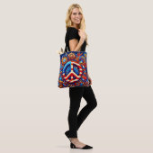 Vredesteken-4 juli-Onafhankelijkheidsdag-Groovy Tote Bag (Op model)