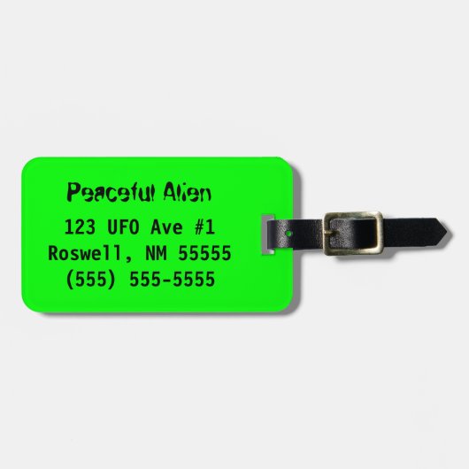 Vredesteken Alien Bagagelabel (Voorkant horizontaal)