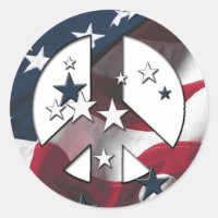 Vredesteken Amerikaanse sterren & strepen vlag