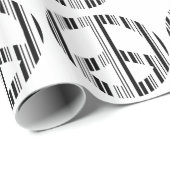 VREDESTEKEN BAR CODE Hippie Barcode Patroon Ontwer Cadeaupapier (Rol Hoek)