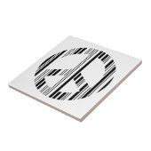 VREDESTEKEN BAR CODE Hippie Barcode Patroon Ontwer Tegeltje (Zijkant)