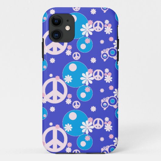 vredesteken blauw Case-Mate iPhone case (Achterkant)