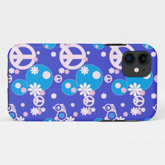 vredesteken blauw Case-Mate iPhone case (Achterkant (horizontaal))