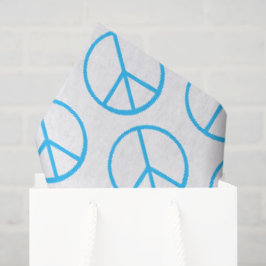 Vredesteken Blauw Groovy Retro Leuk Tissuepapier